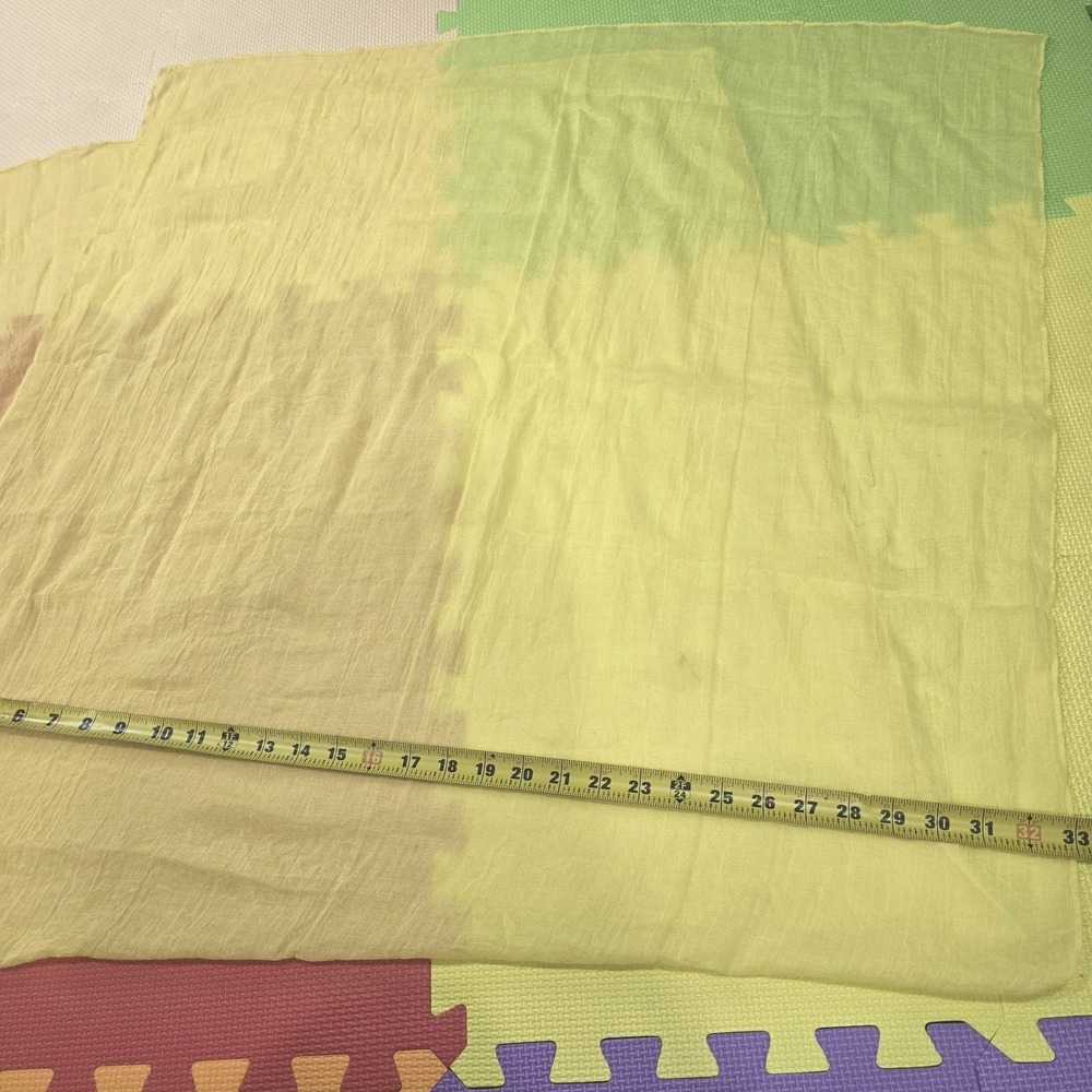 Boho Lightweight Cotton Gauze Summer Scarf Sheer Yellow Beach Sarong Wrap...